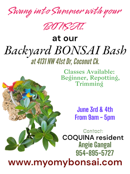 Backyard Bonsai Bash in June 2023